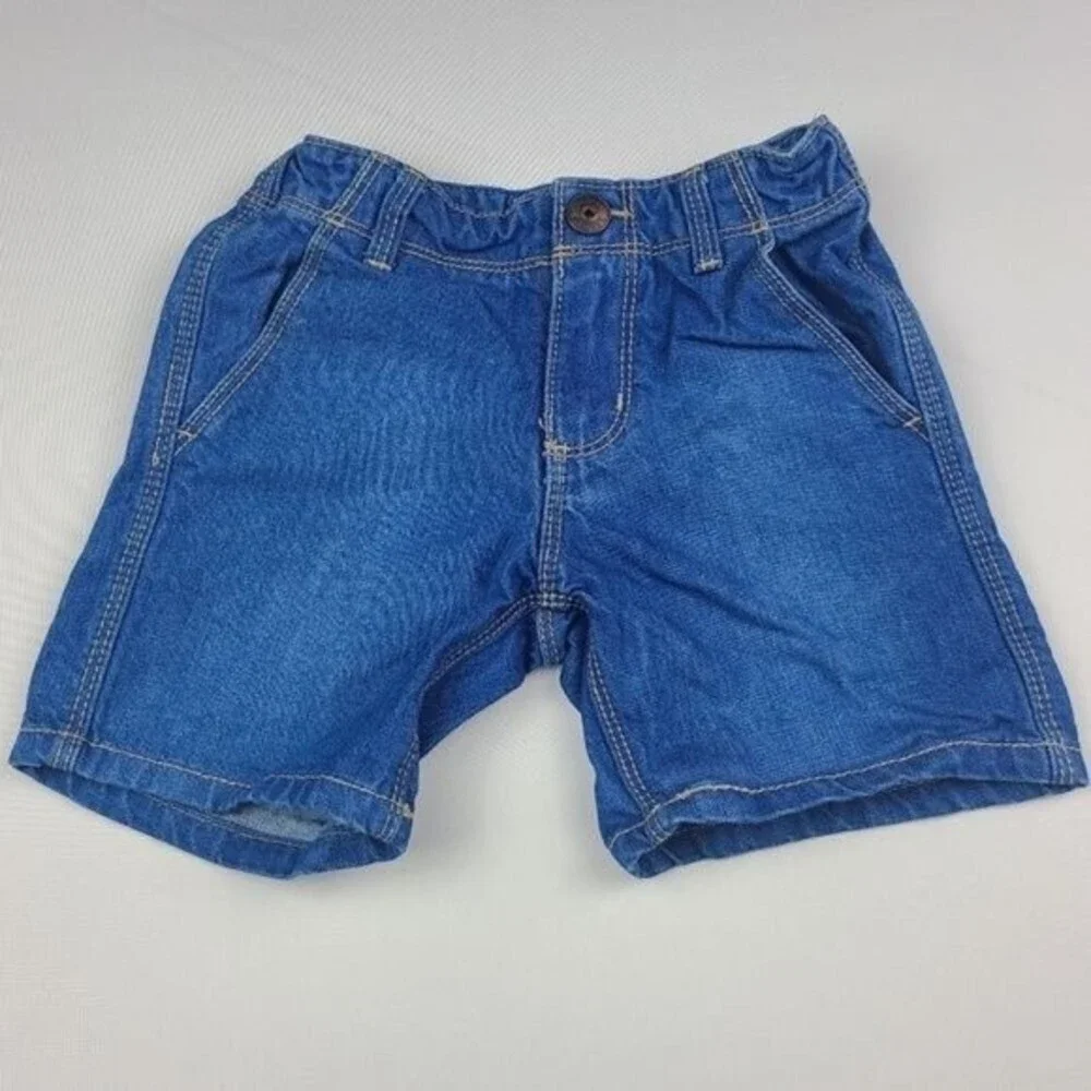 OshKosh Bgosh Toddler Girl Adjustable Waist Short Denim Jean Size 4